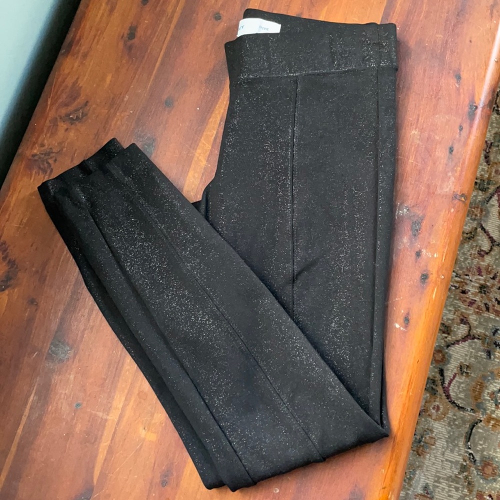 High-Rise Stevie Ponte-Knit Black Shimmer Pant